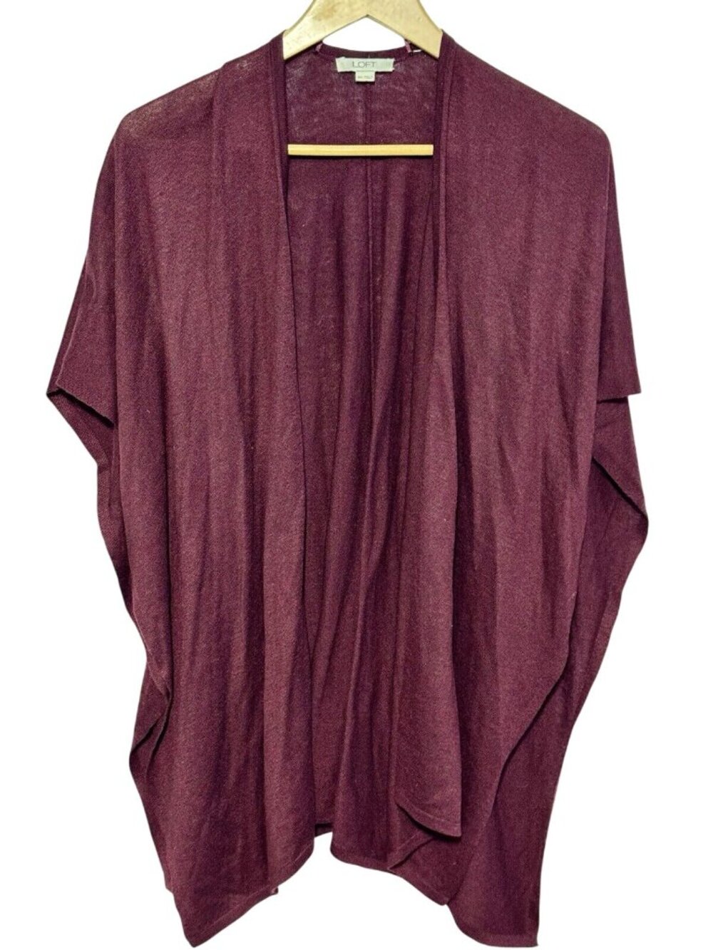 Ann Taylor LOFT Women’s Size M/L  Corinthian Color Open Poncho Blanket Sweater